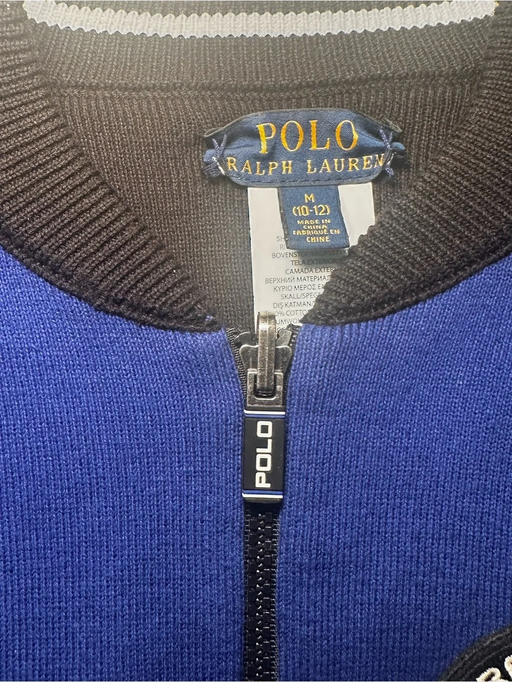 Polo Ralph Lauren Boys Reversible Ski Club Full Zip Sweater Jacket